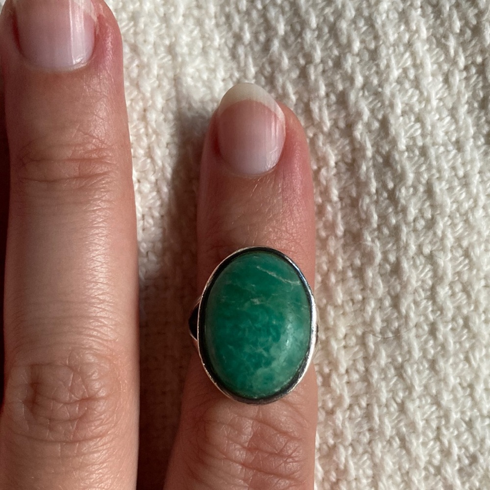 Amazonite Ring - Sterling Silver size 5